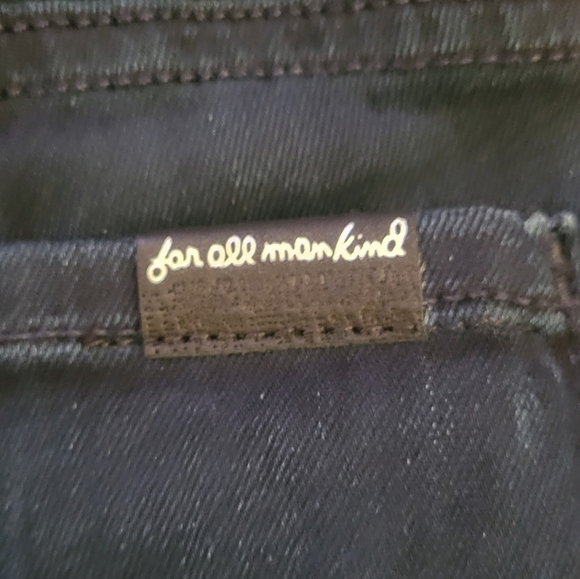 7 For All Mankind Women’s Size 25 Dark Jeans with Faux Leather Straps USA A1 - Picture 13 of 13